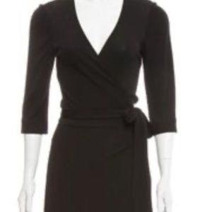 Diane von Furstenberg Gray Justina Wrap Dress